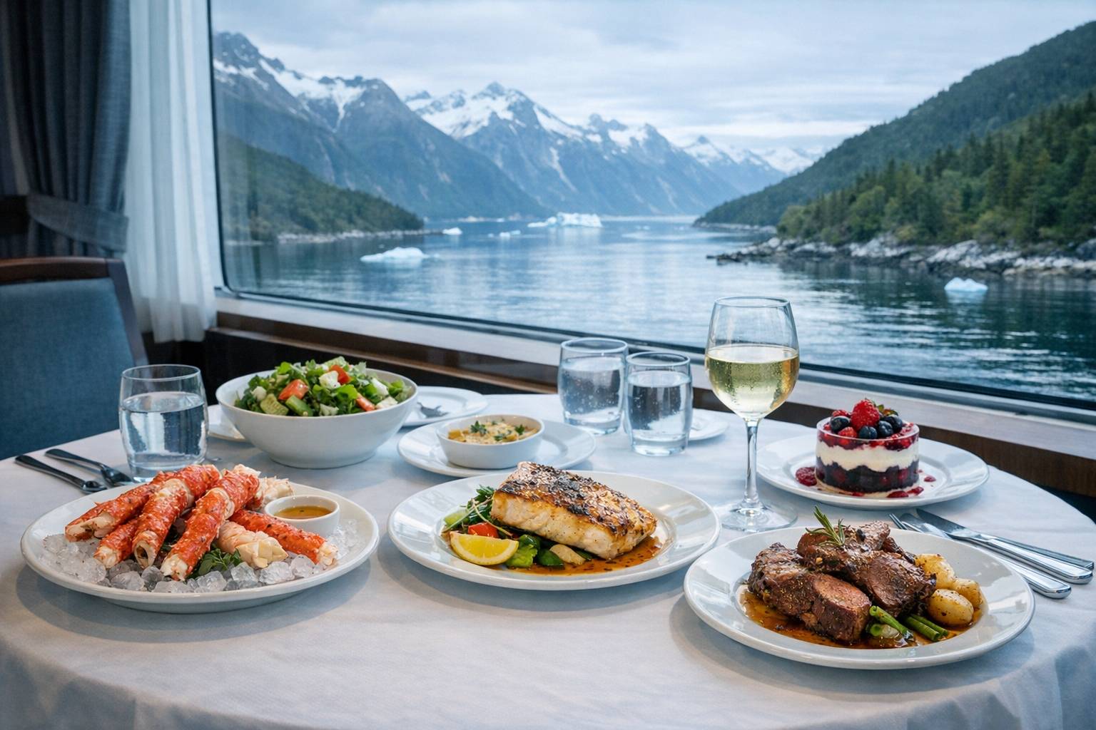 Qué comer en un crucero por la Patagonia: platos típicos, maridajes y opciones saludables (Chile y Argentina)